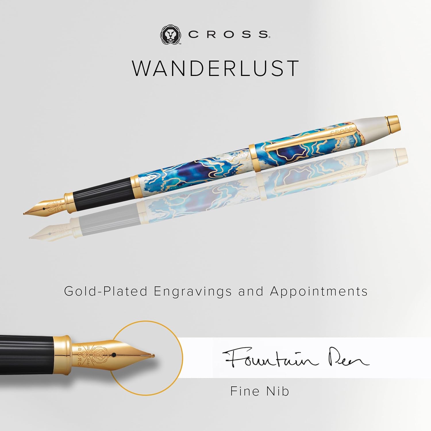 Cross Wanderlust Malta Fountain Pen with Fine Nib