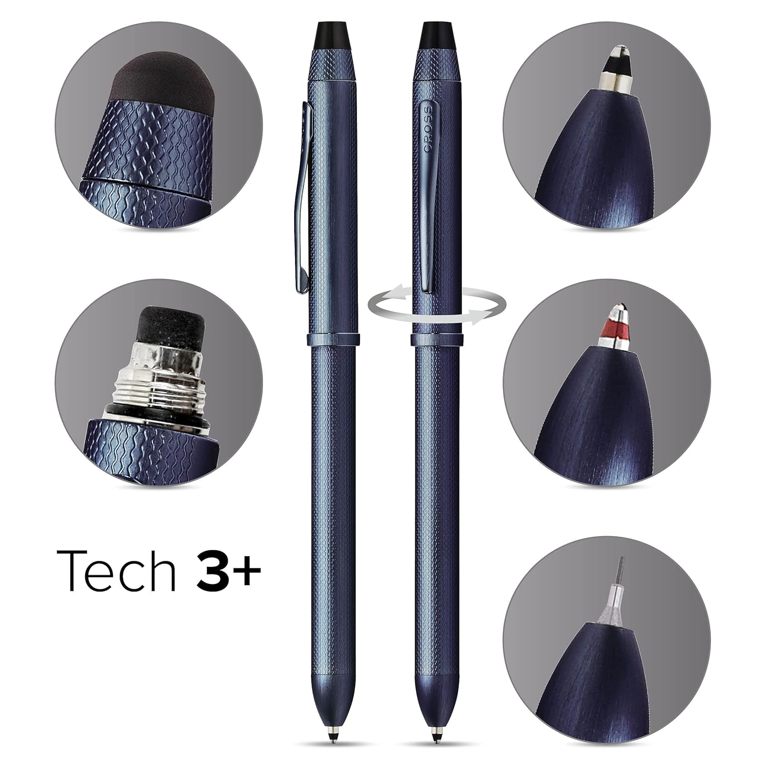 Cross TECH3+ Dark Blue PVD Multifunction Pen Smartphone