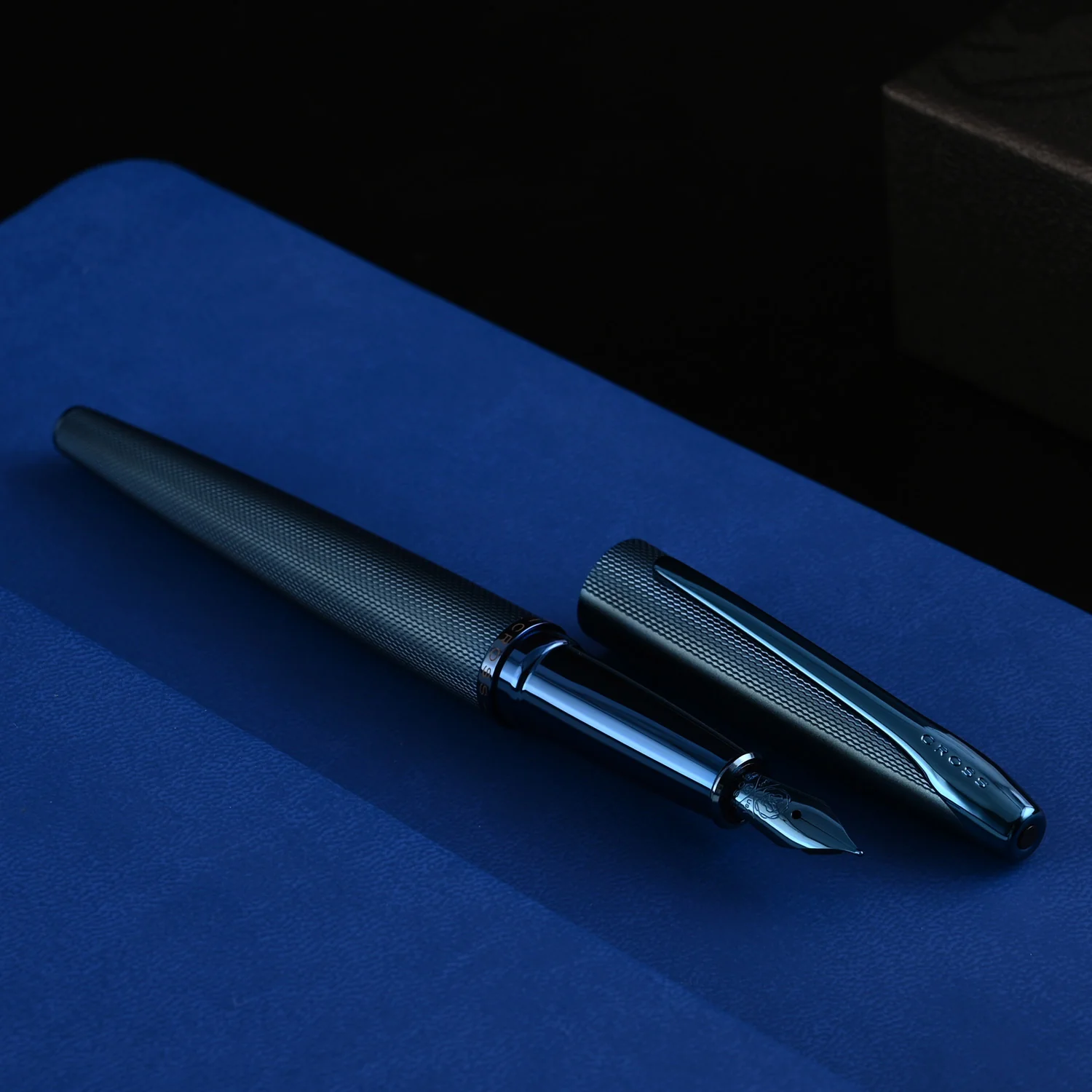 Cross ATX Fountain Pen - Sandblasted Dark Blue