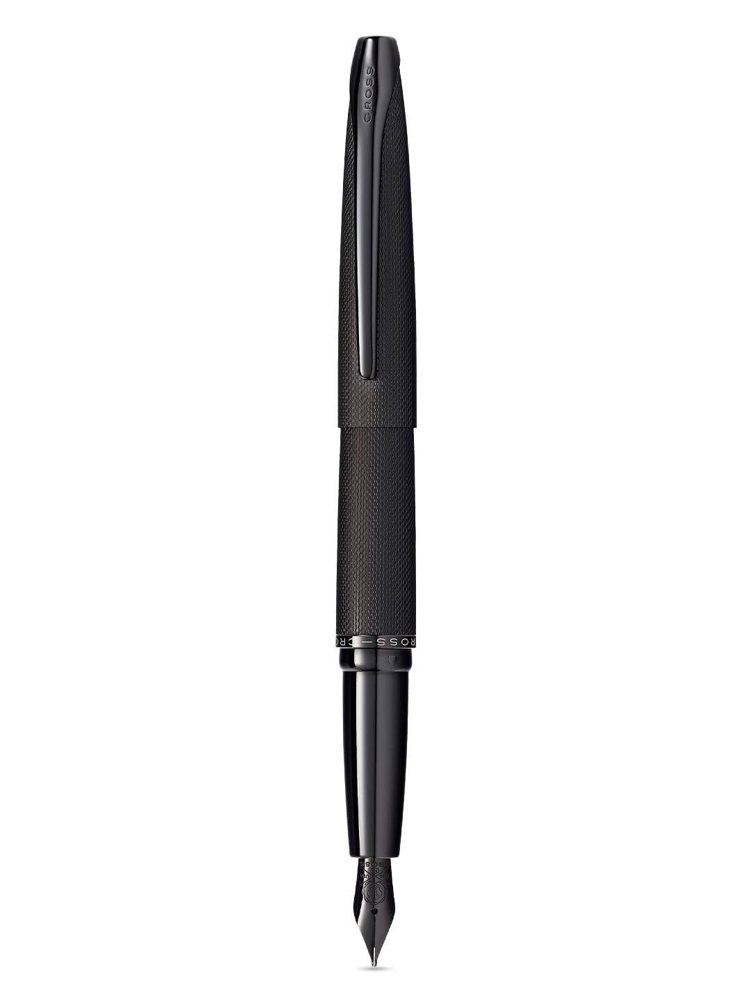 Cross ATX® Brushed Black With Machine-Turned, Diamond-Pattern Engraving  medium nib
