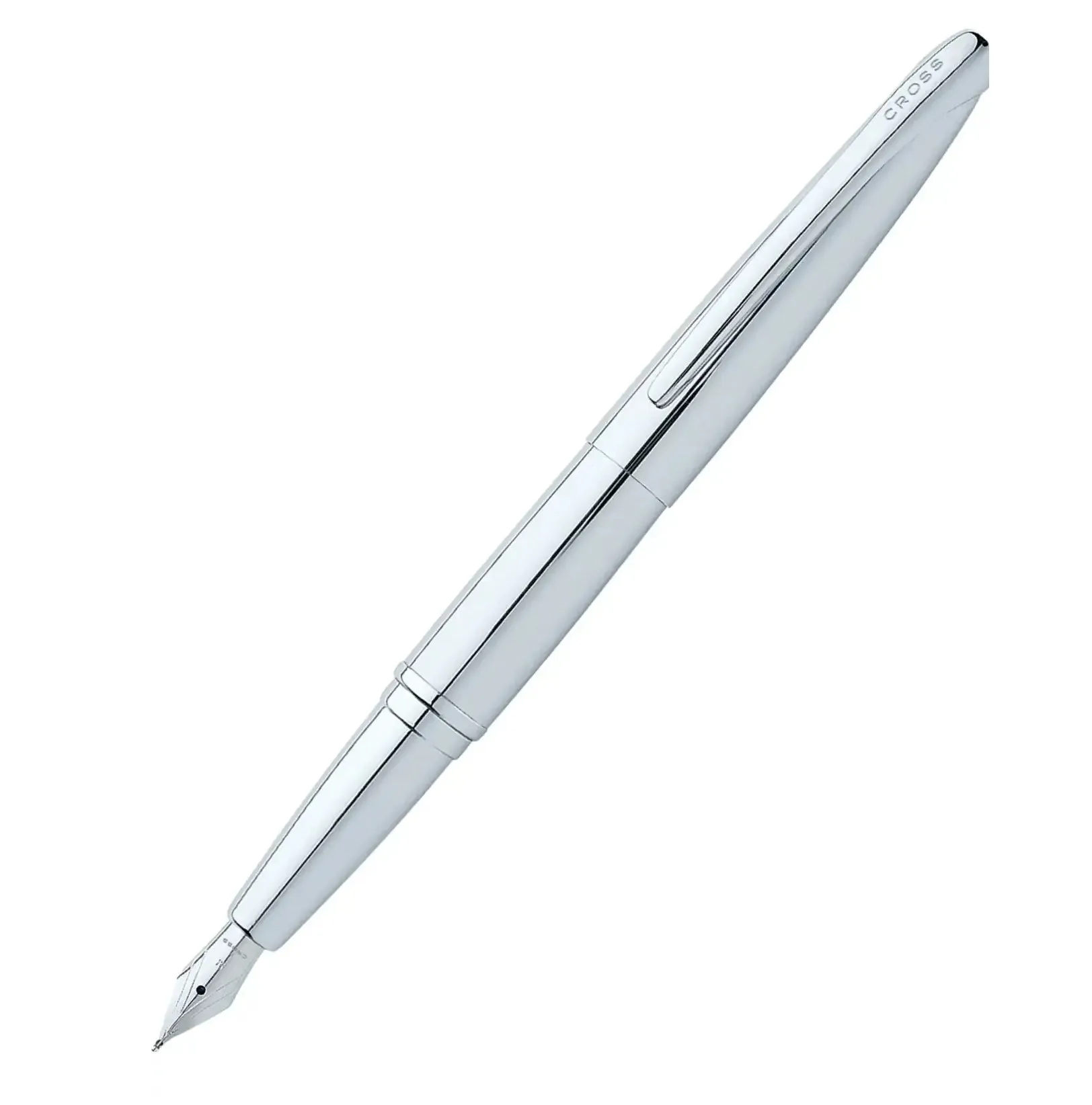 ATX® Pure Chrome Stainless Steel Fine Nib Fountain Pen