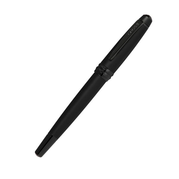 Cross Bailey Matte Black Lacquer with Polished Black PVD FP – M