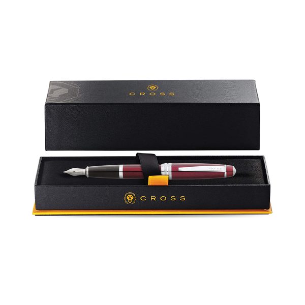Cross Bailey Red Lacquer with Chrome Trim Fountain Pen – Medium Nib