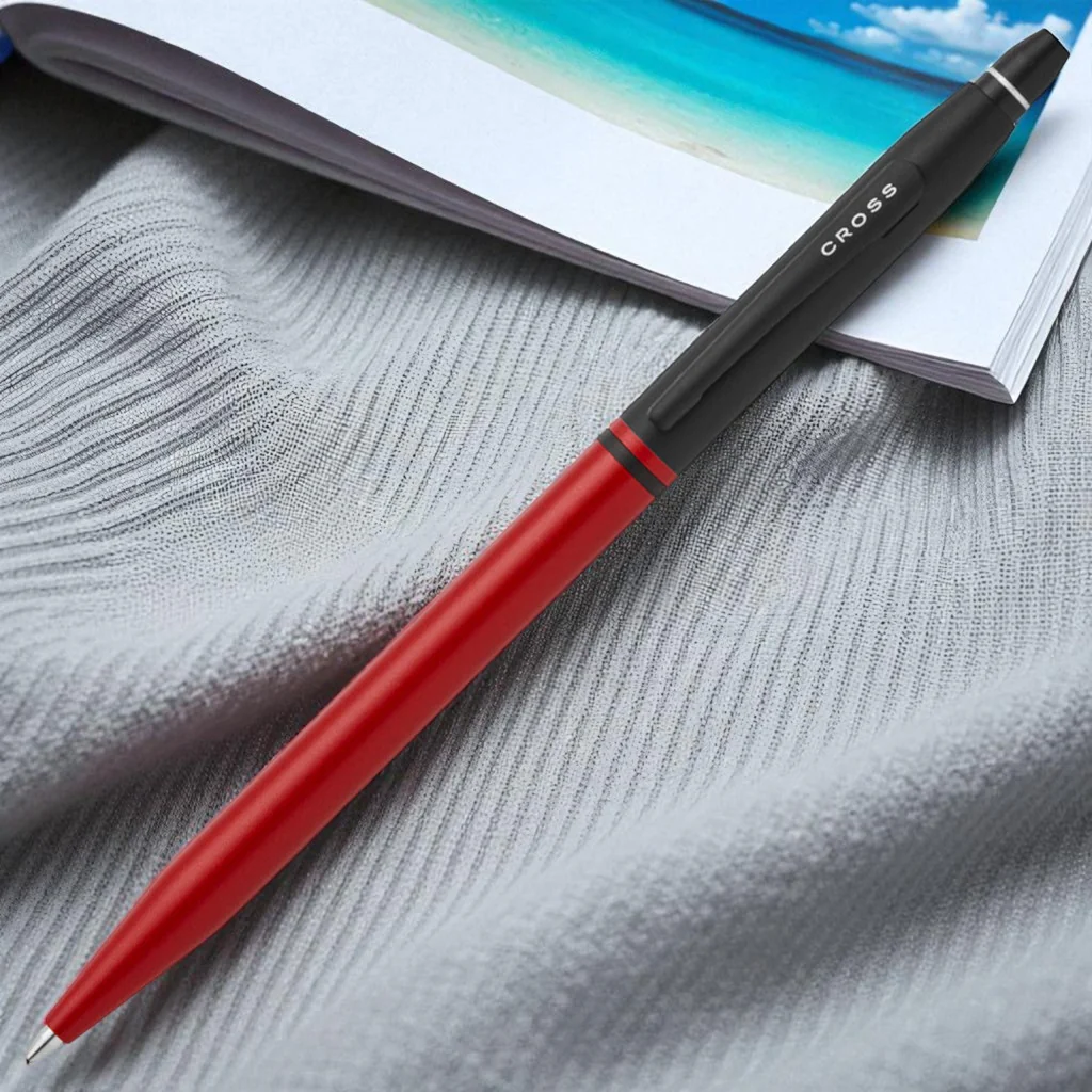 Cross Click Tuxedo Satin Metallic Red PVD Ballpoint Pen