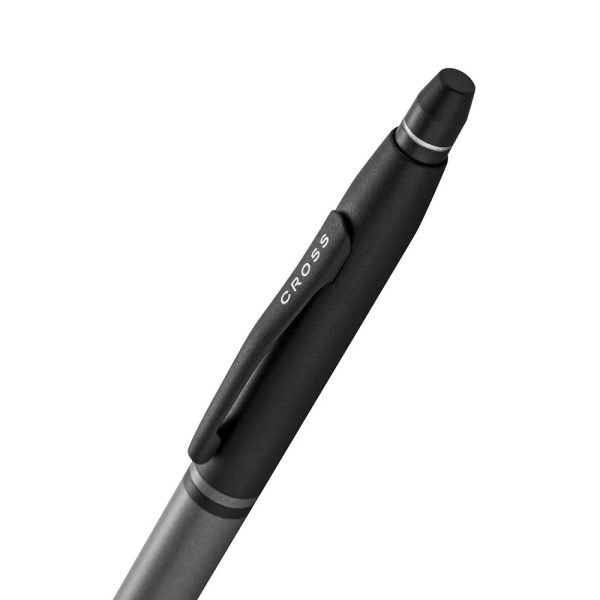 Cross Click Tuxedo Satin Metallic Gray Ballpoint Pen