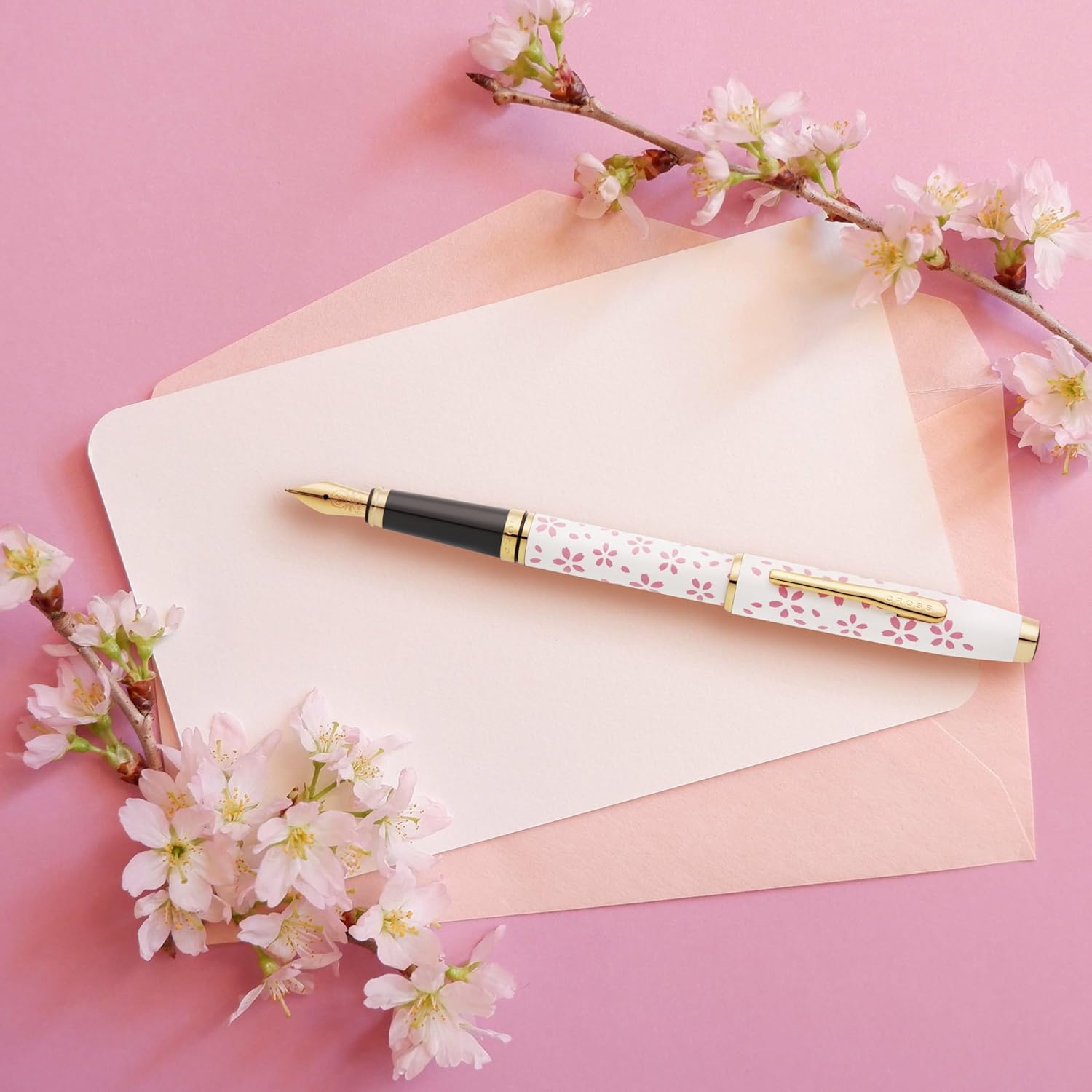 Cross Coventry Cherry Blossom White   Fountain Pen – Medium Nib