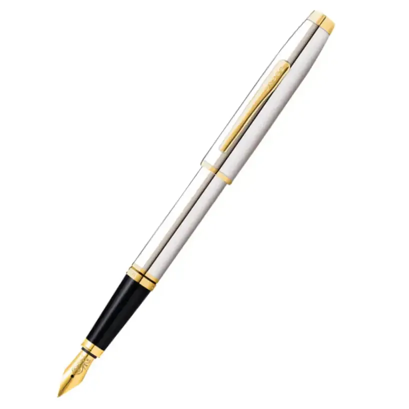 Coventry Polished Chrome with Gold-Tone Fine Nib Fountain Pen