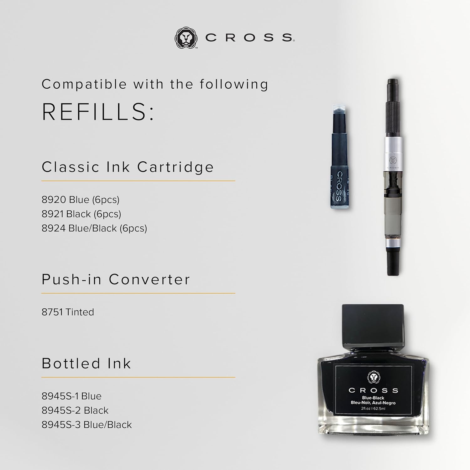 Cross Bailey Light Polished Black Resin fine nib