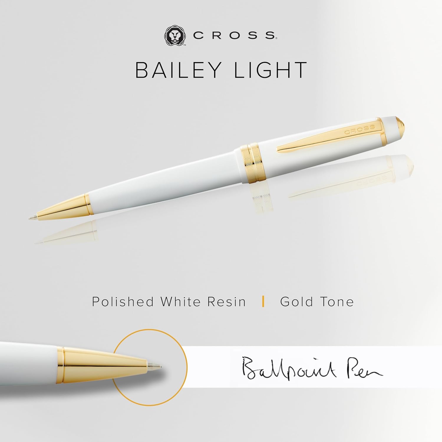 CROSS Bailey Light White Resin Ballpoint Pen