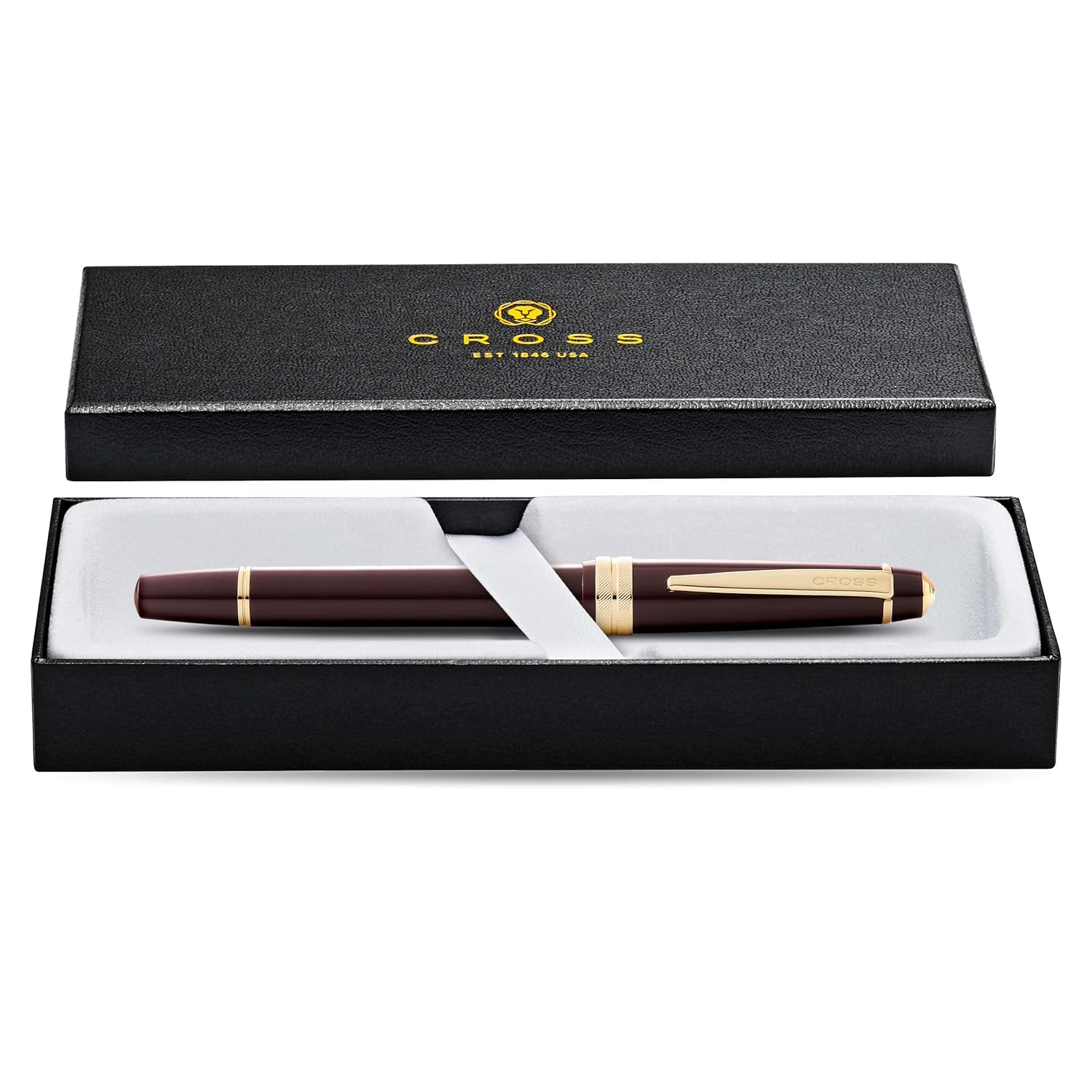 Cross Bailey Light  Polished Burgundy Resin and Gold Tone FN