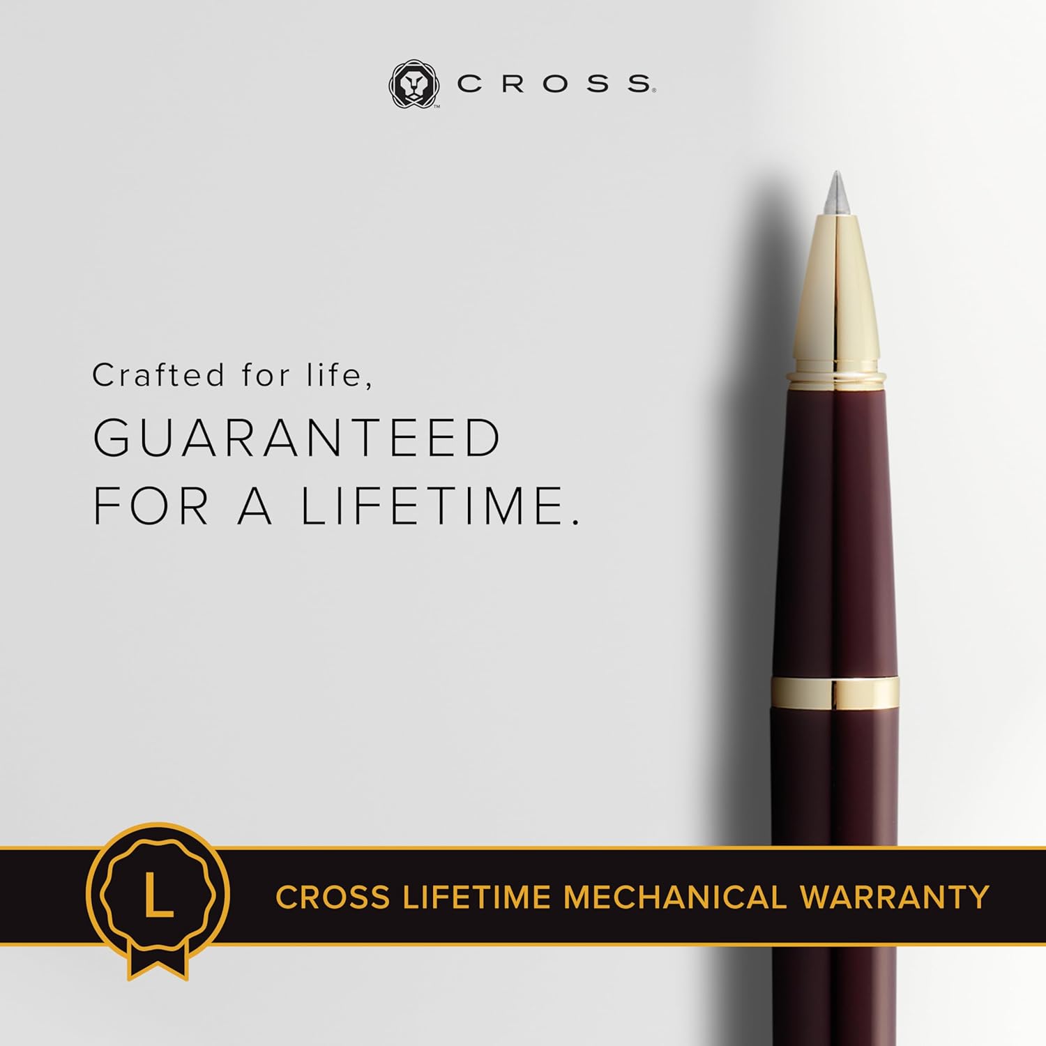 CROSS Bailey Light Polished Burgundy Resin Rollerball Pen