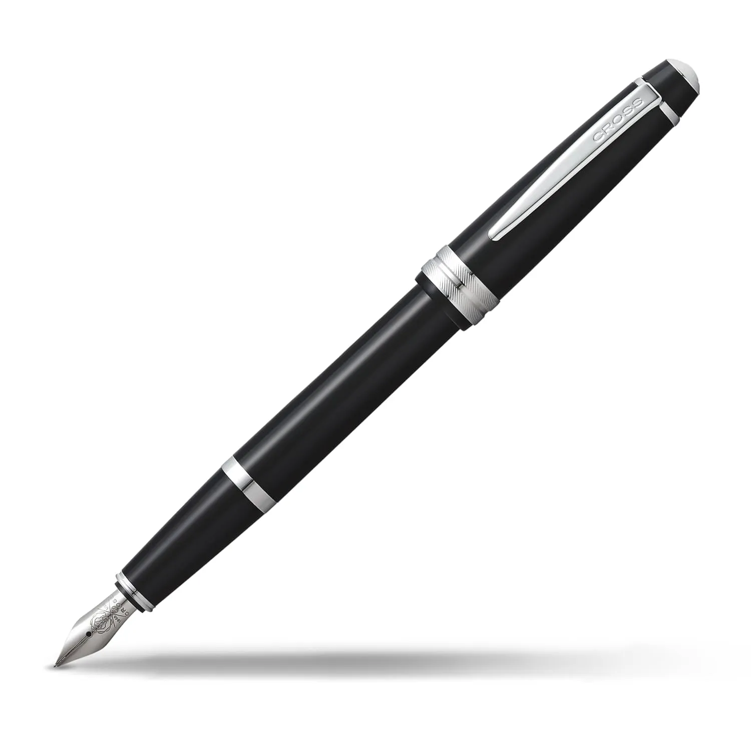 Cross Bailey Light Polished Black Resin Fountain Pen medium nib