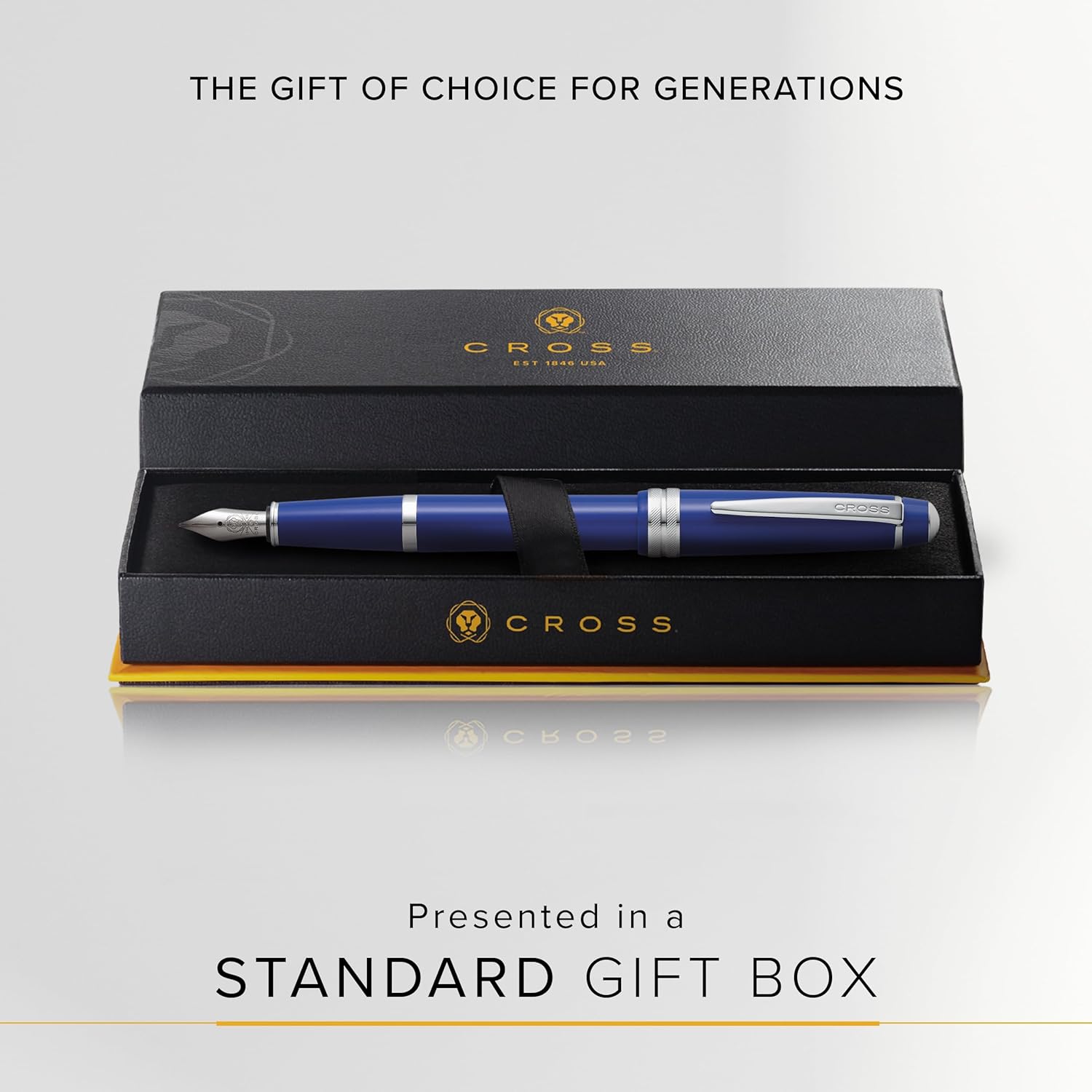 Cross Bailey Light Polished Blue Resin Fountain Pen Medium