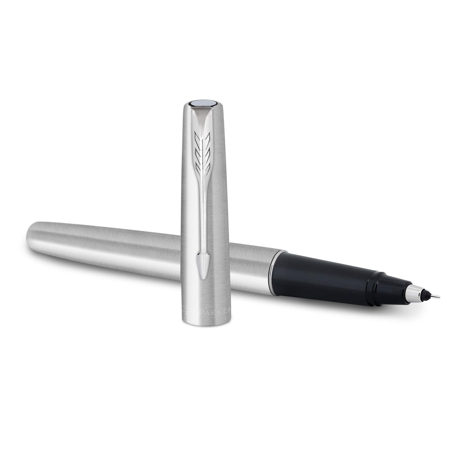 Parker Frontier Stainless Steel Chrome Trim Roller Ball Pen