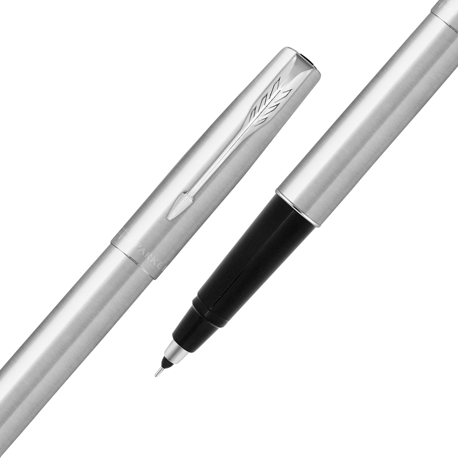 Parker Frontier Stainless Steel Chrome Trim Roller Ball Pen