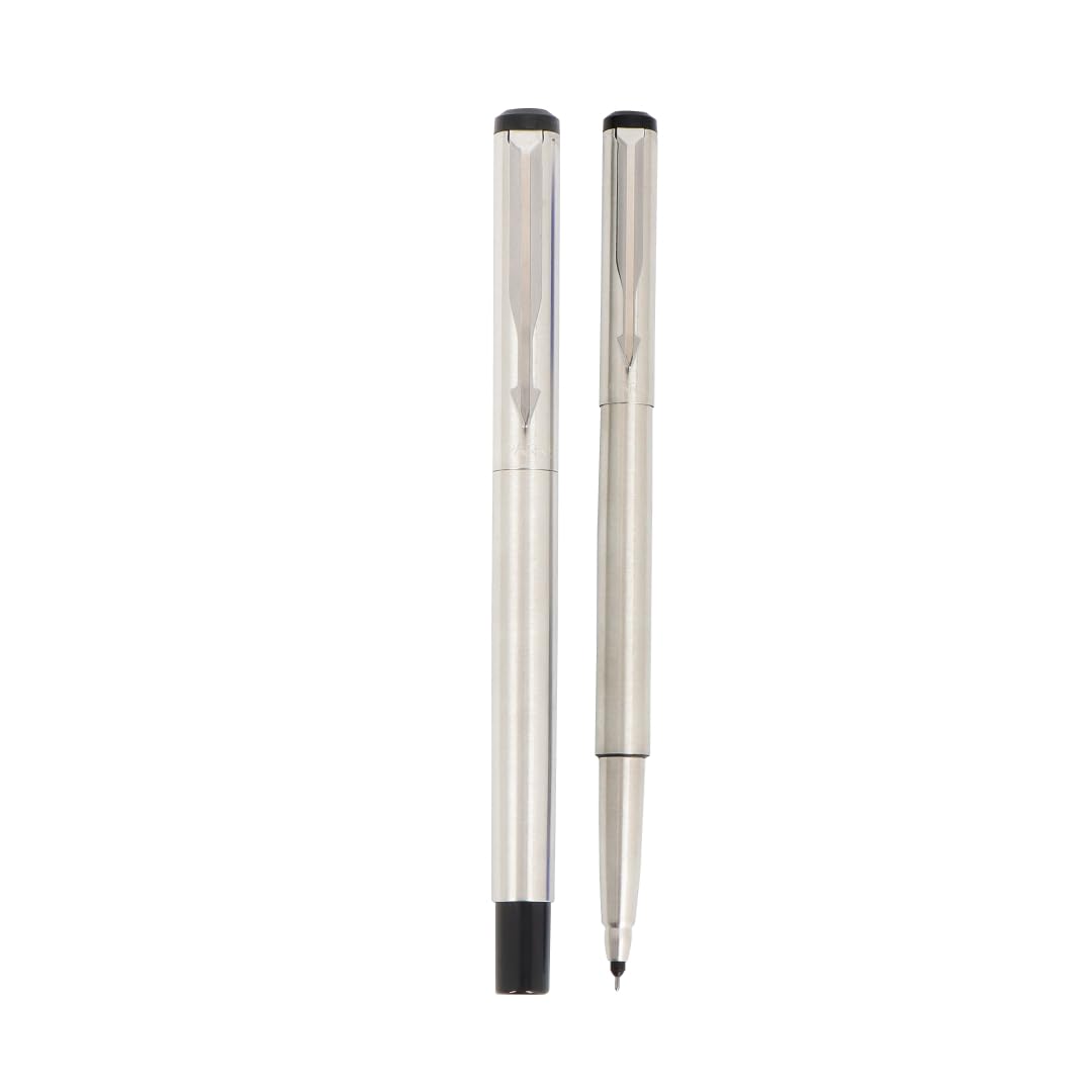 Parker Vector Stainless Steel Chrome Trim Roller Ball Pen