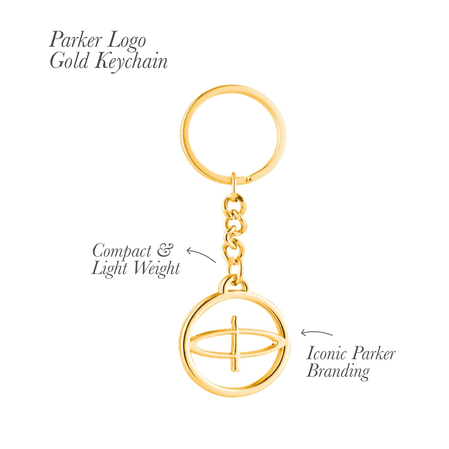 Parker Vector Gold Roller Ball Pen and Gold Key Chain, Blue Ink