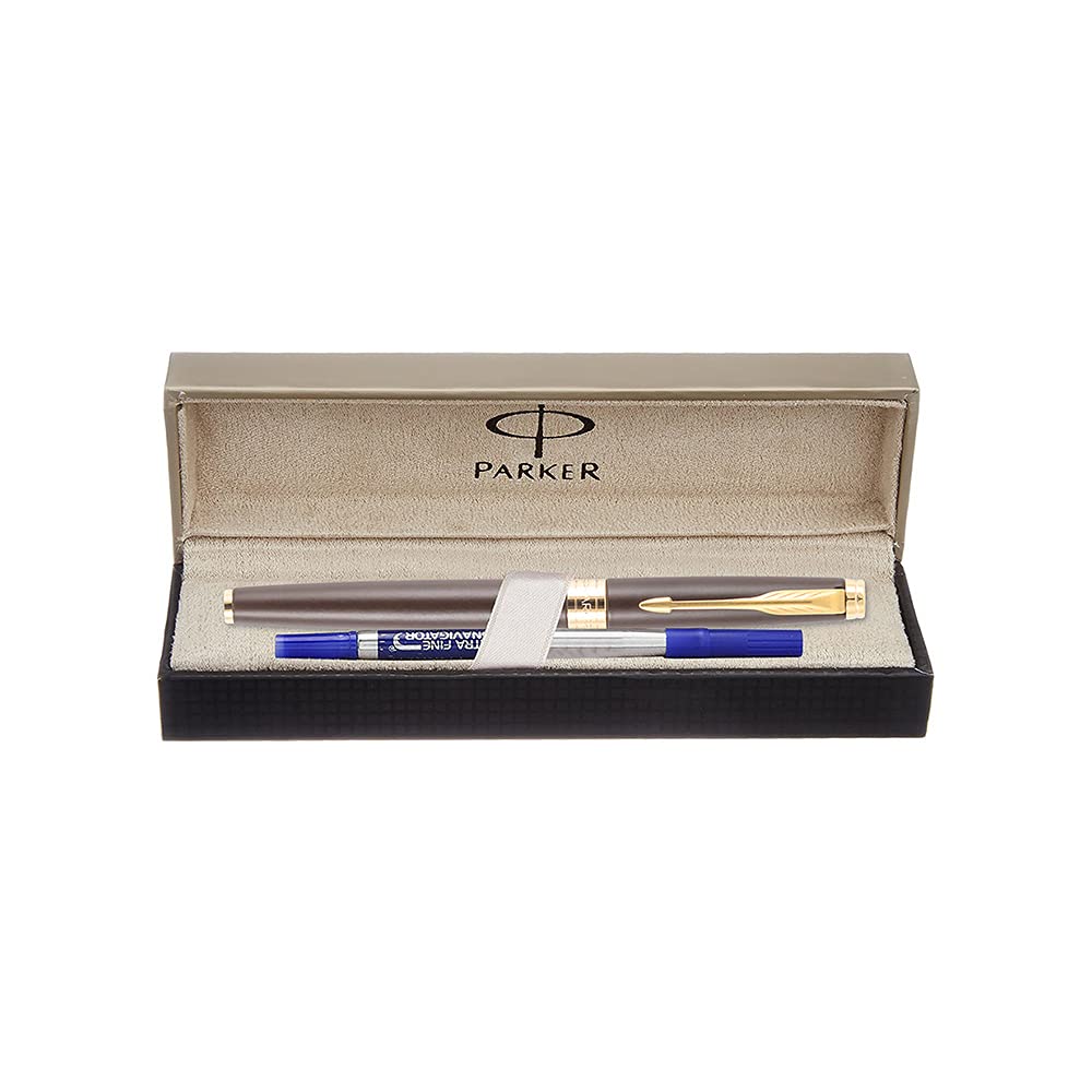 Parker Aster Lacque Brown| Gold Trim| Roller Ball Pen