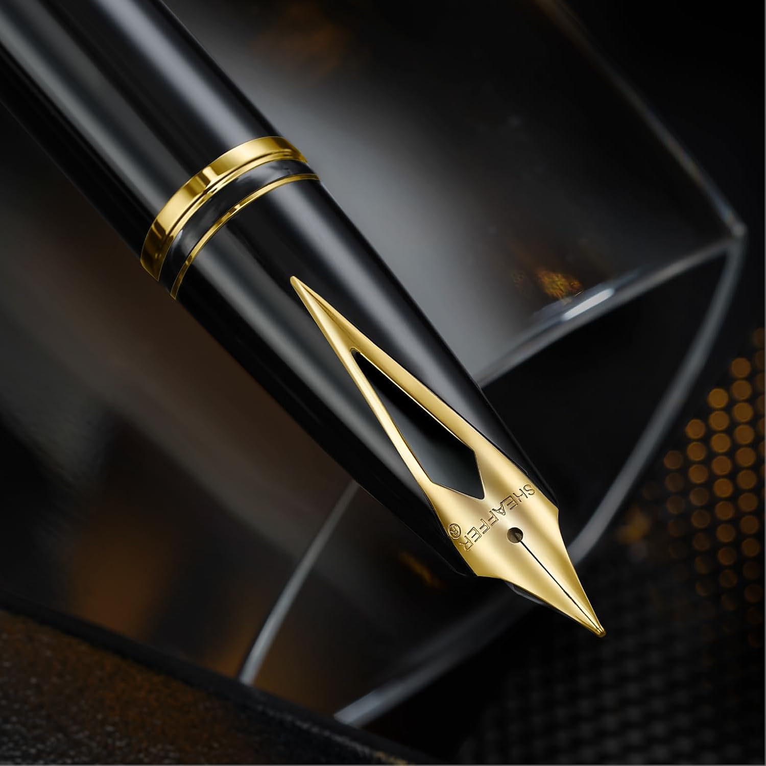 Sheaffer Legacy 9065 Glossy Black and Chrome Bi-color Fountain Pen