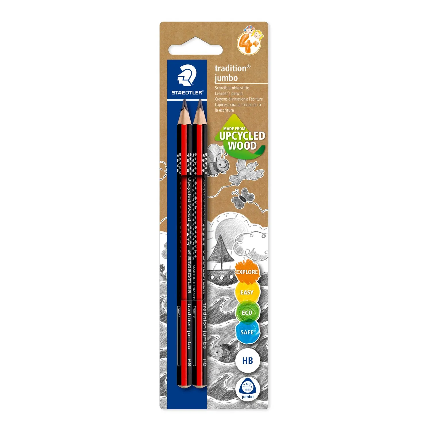 Steadler Traingular Jumbo Pencil -HB pack of 6 nos