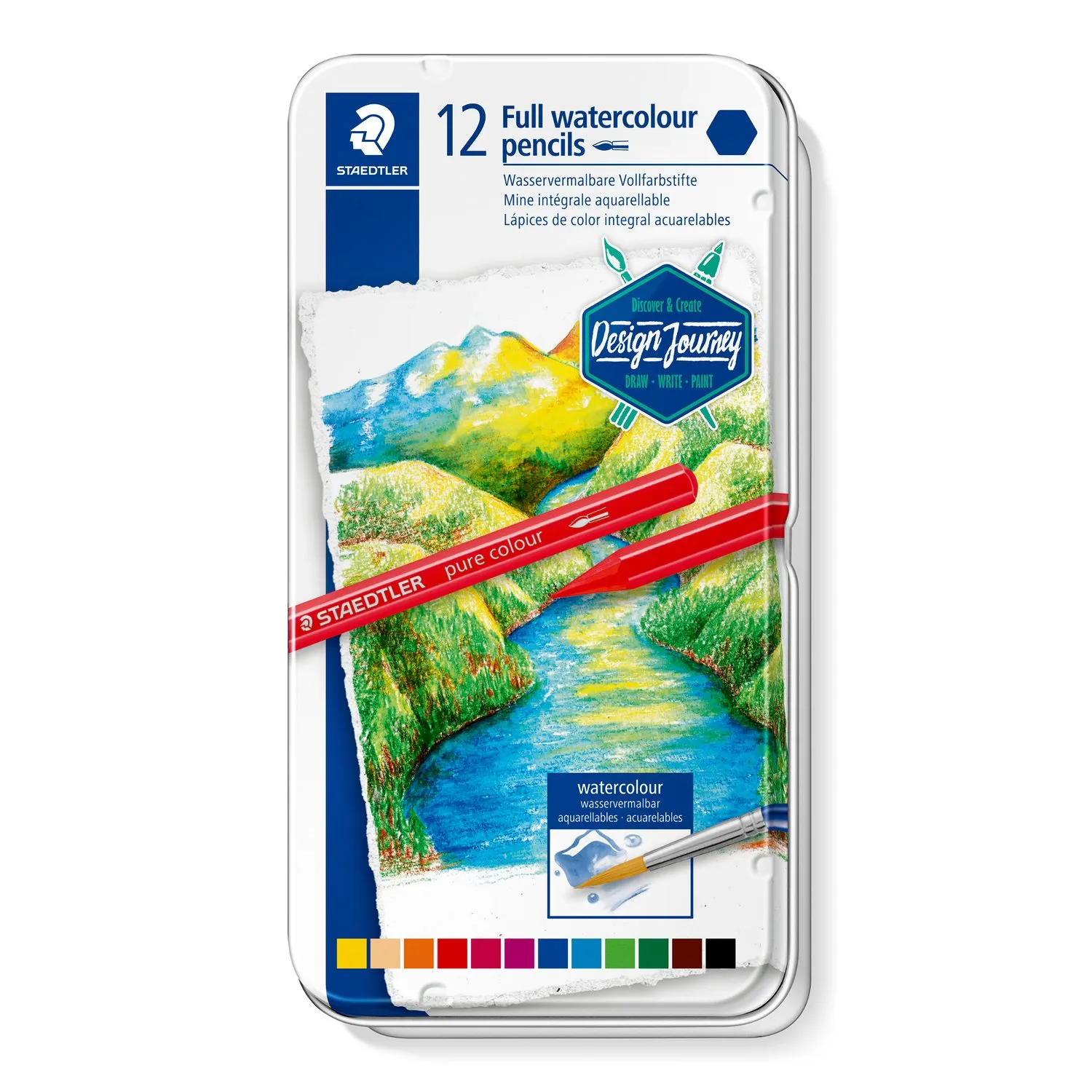 STAEDTLER DJ FULL WATERCOLOUR PENCILS PACK OF 12 nos