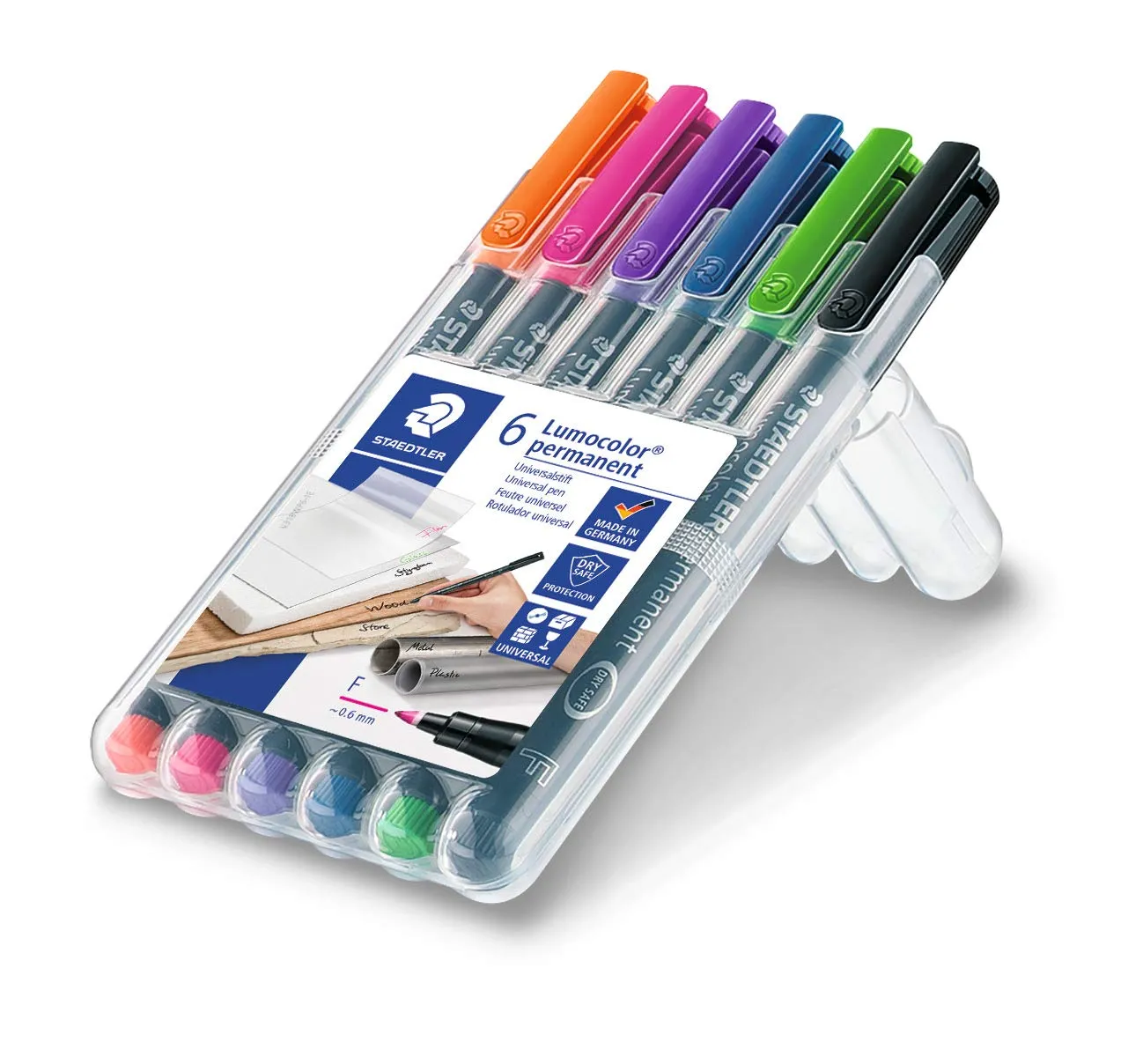 STAEDTLER Lumocolor® permanent marker pen set with fine point, 318 WP6-1