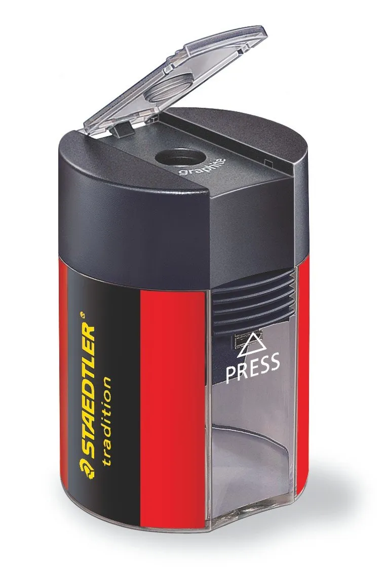 Staedtler round metal tub Sharpener single hole