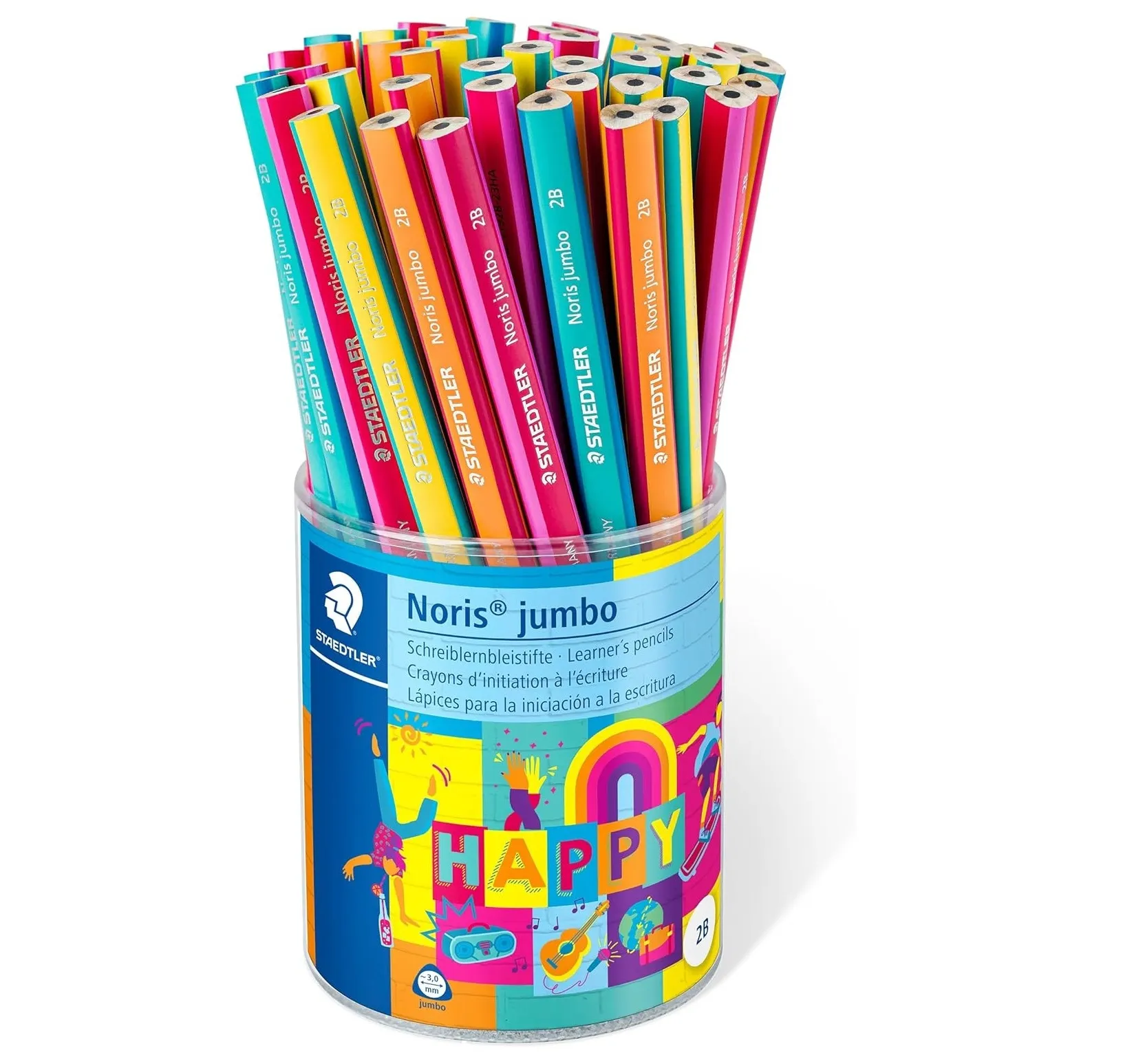 STAEDTLER Noris Jumbo Happy Thick Triangular Pencils