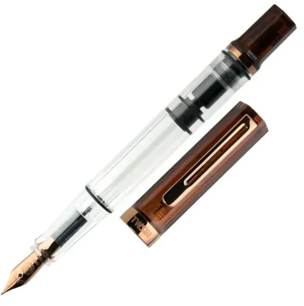 TWSBI ECO Fountain Pen - Rootbeer w/ Bronze Trim stub 1.1