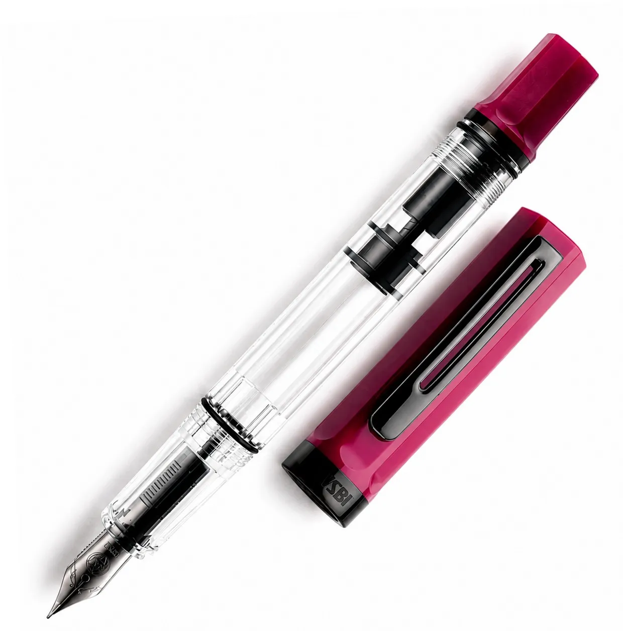 TWSBI ECO Plum with Onyx Fountain Pen Stub 1.1