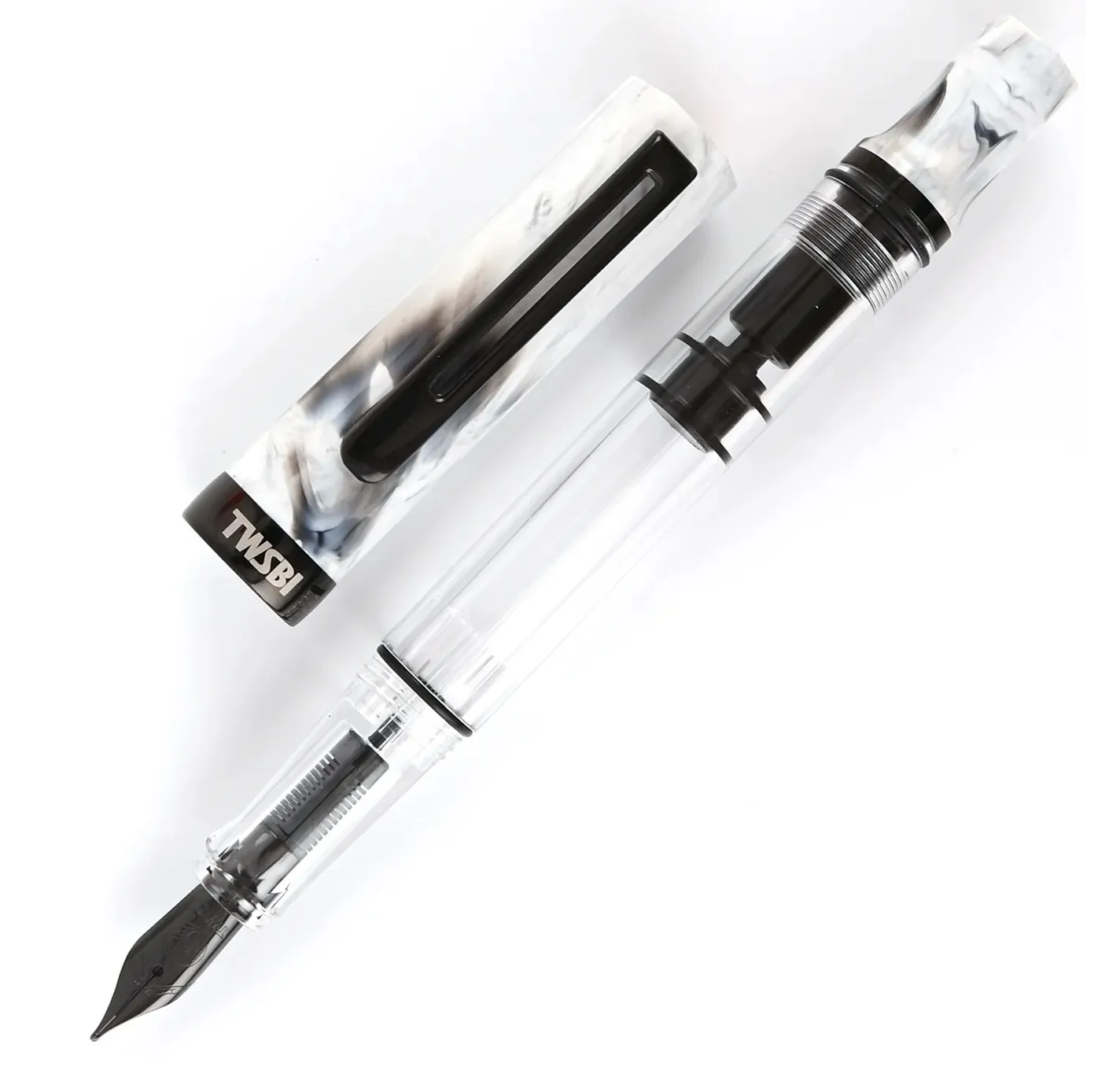 TWSBI ECO Carrara with Onyx Fountain Pen M