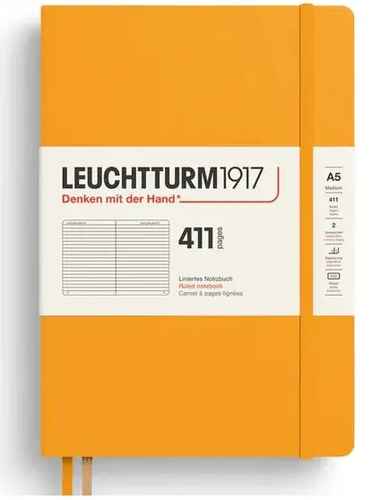 LEUCHTTURM1917 RULED NOTEBOOK A5 (411 Pages)-RISING SUN