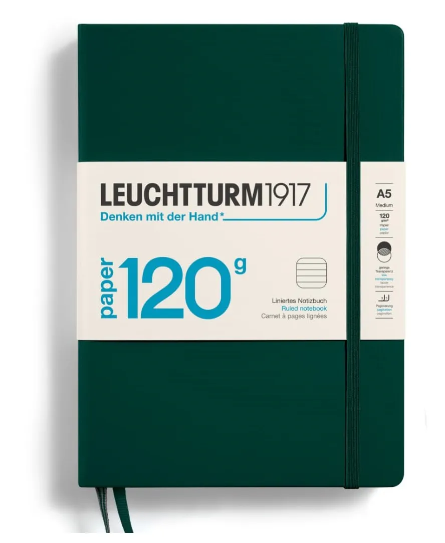 LEUCHTTURM1917 120G Edition A5 Ruled Notebook Forest Green | 203
