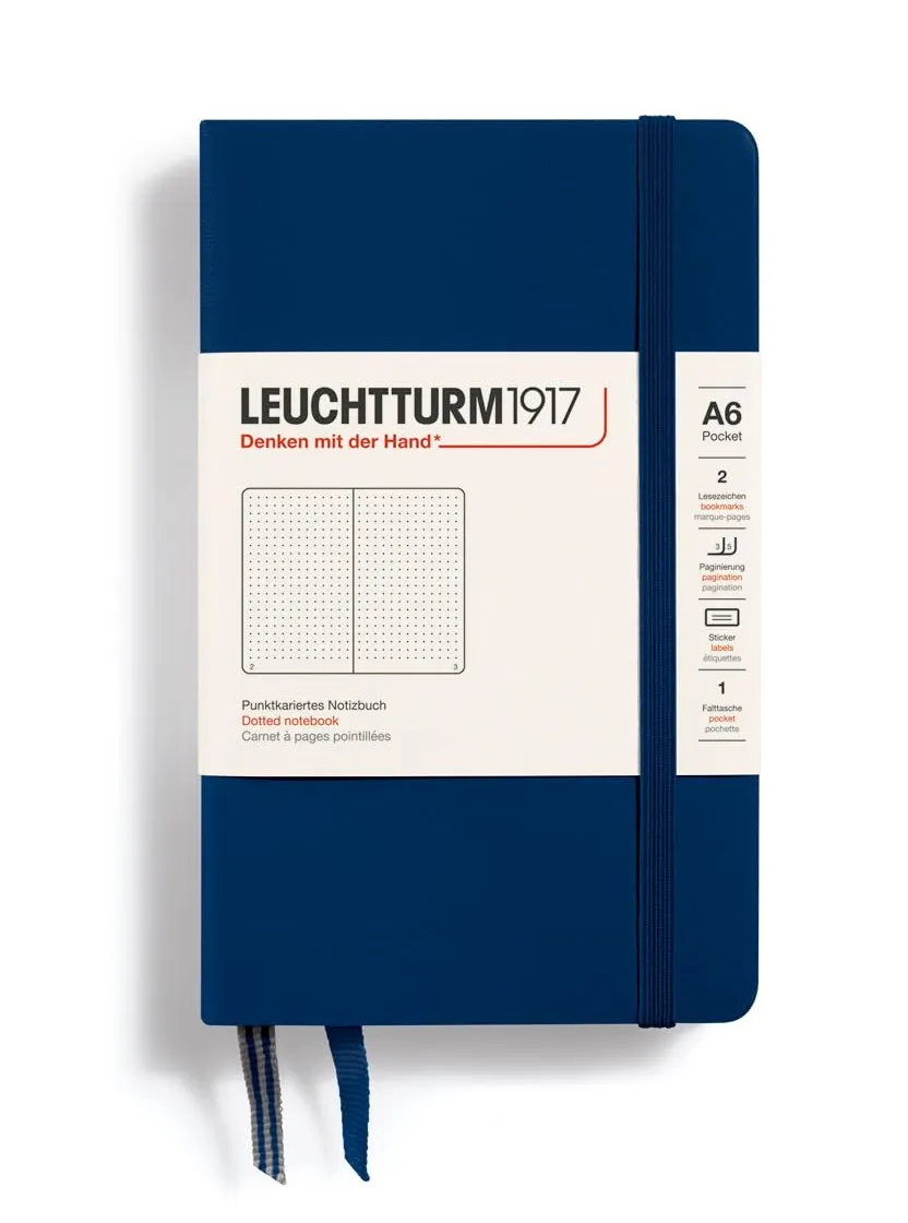 LEUCHTTURM1917 Pocket A6 Hardcover Notebook Navy Ruled | 187