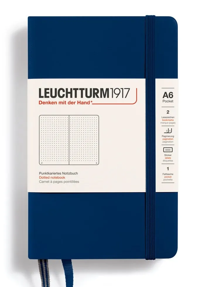 LEUCHTTURM1917 DOTTED NOTEBOOK A6 (187 Pages)-NAVY