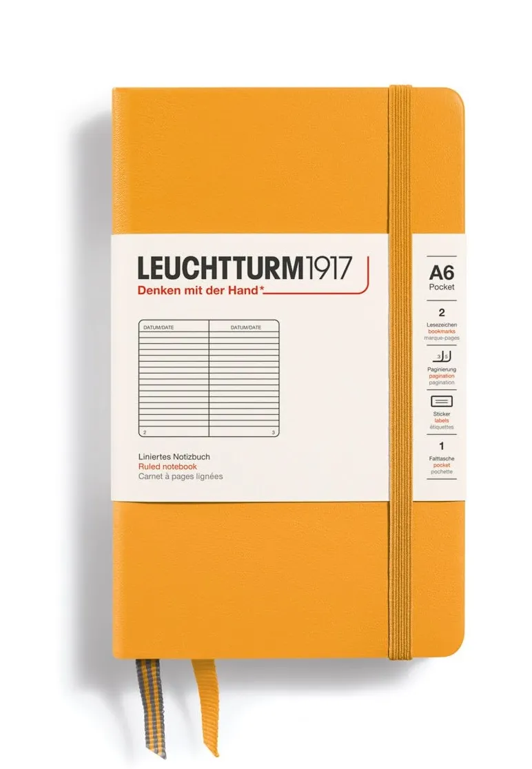 LEUCHTTURM1917 RULED NOTEBOOK A6 (187 Pages)-RISING SUN