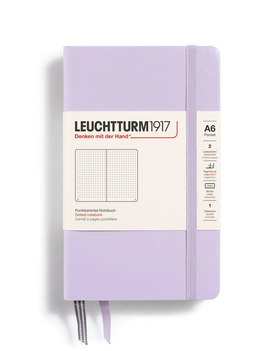 LEUCHTTURM1917 RULED NOTEBOOK A6 (187 Pages)-LILAC