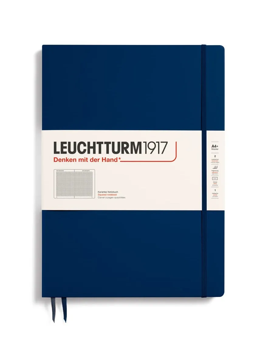 LEUCHTTURM1917 RULED NOTEBOOK MASTER SLIM A4+ (123 Pages)-NAVY