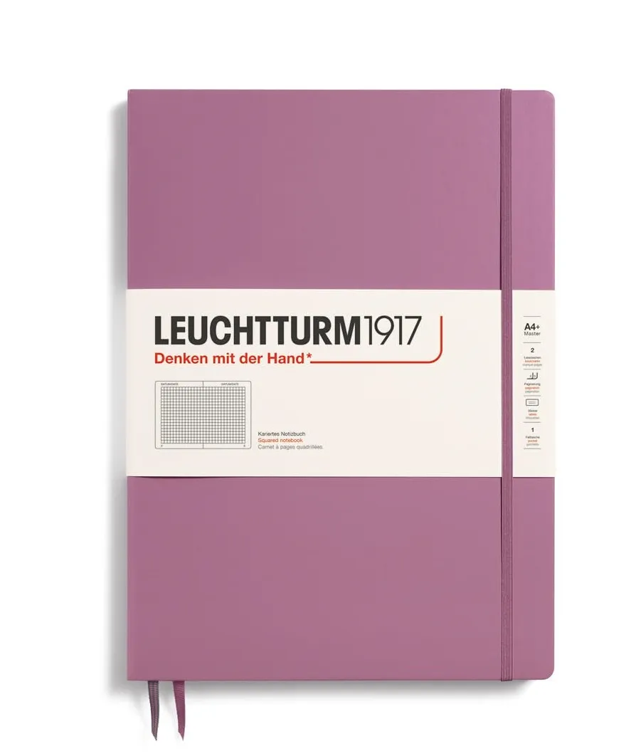 LEUCHTTURM1917 RULED MASTER SLIM A4+ NOTEBOOK-(123 Pages) - DUSTY ROSE