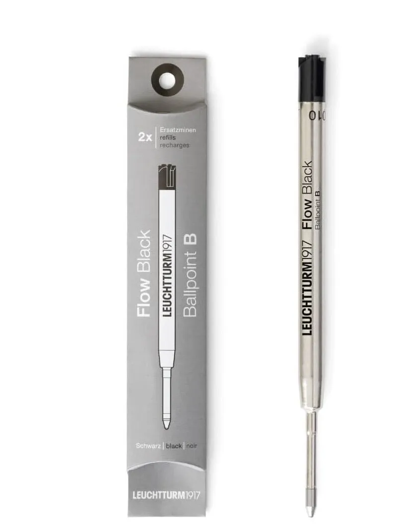 LEUCHTTURM1917 BALL PEN REFILL(Pack Of 2) - BLACK