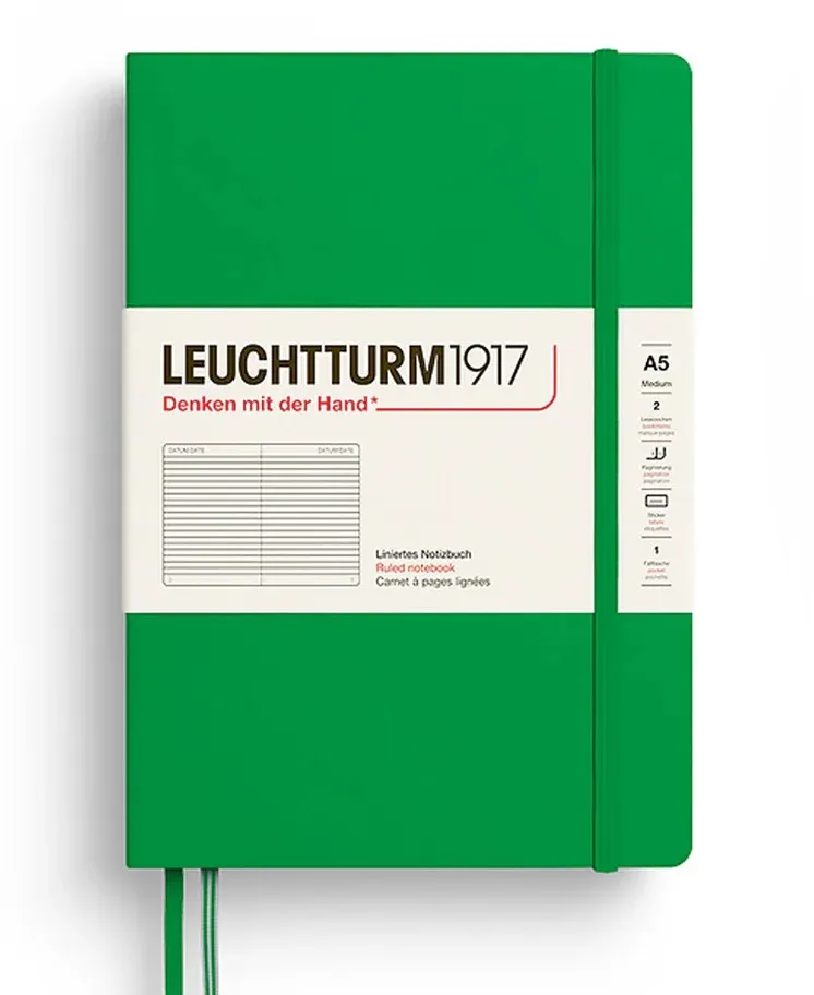 LEUCHTTURM1917 RULED NOTEBOOK-A5(251) - SPRING LEAF