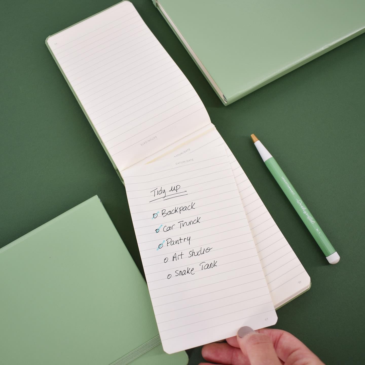 LEUCHTTURM1917 Ball Point Pen with Royal Blue Ink  Sage Green Twist Mechanism