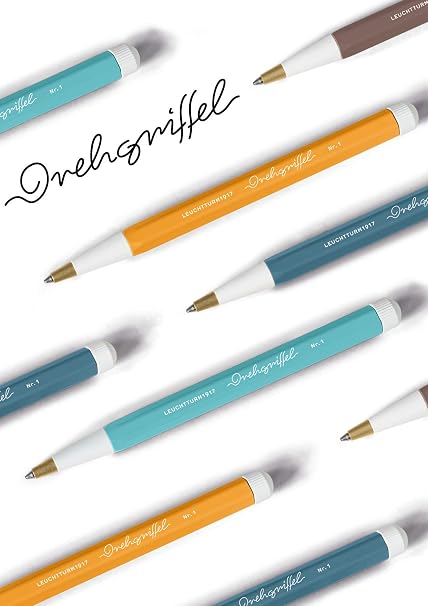 LEUCHTTURM1917 Ball Point Pen with Royal Blue Ink Rising Sun Orange | Twist Mechanism