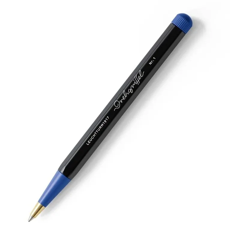 LEUCHTTURM1917 Ball Point Pen with Royal Blue Ink | Bauhaus Edition  Black/Royal Blue