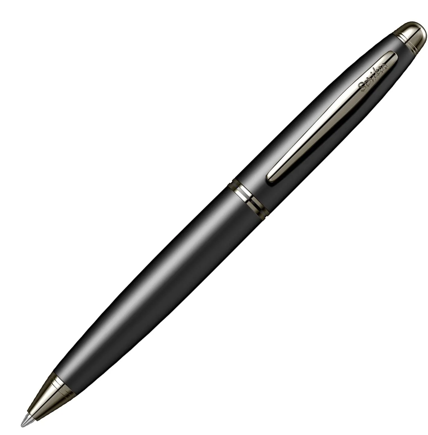 Scrikss Knight Ballpoint Pen Matte Black (Gold Trim)