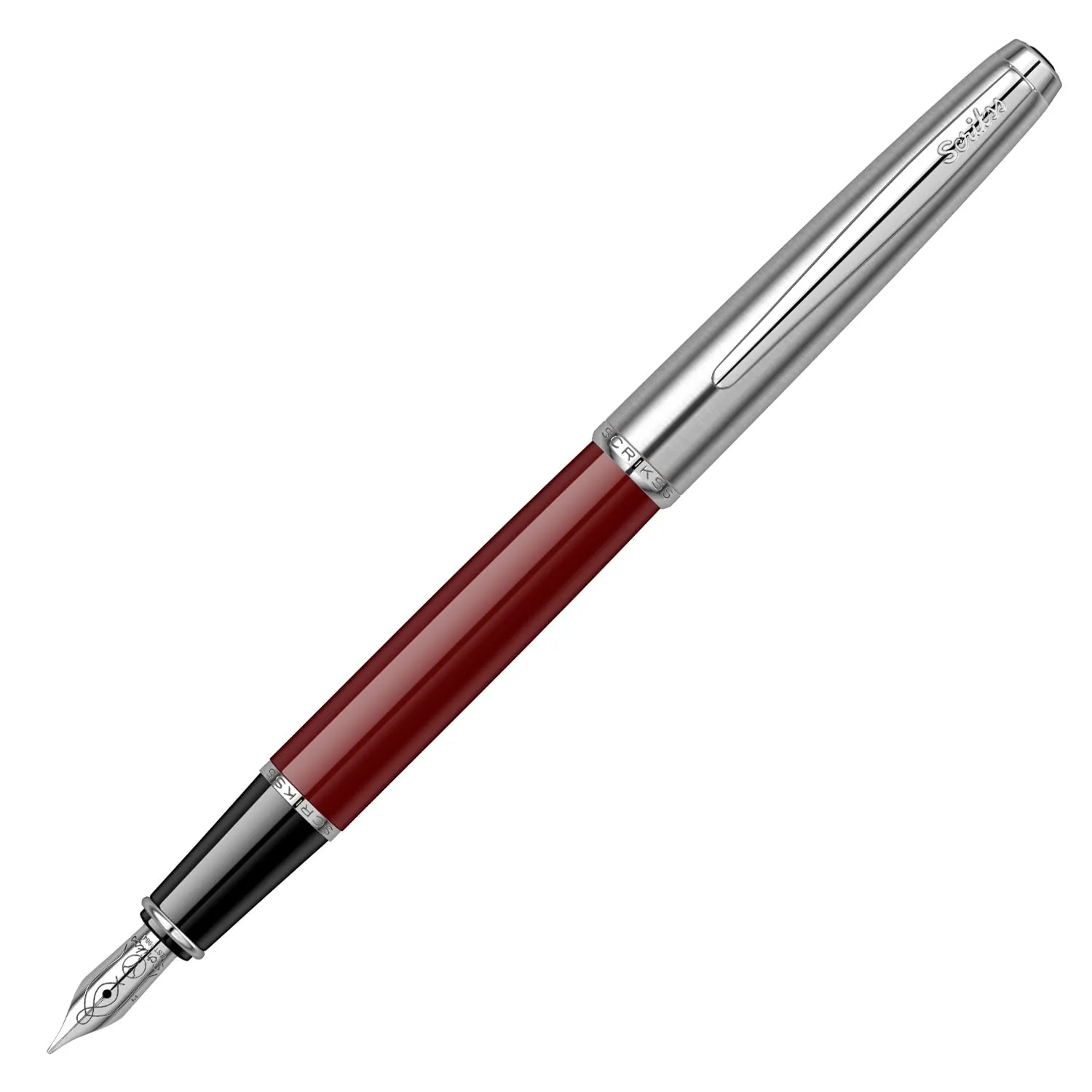 Scrikss Metropolis 78  Fountain Pen - Burgundy CT
