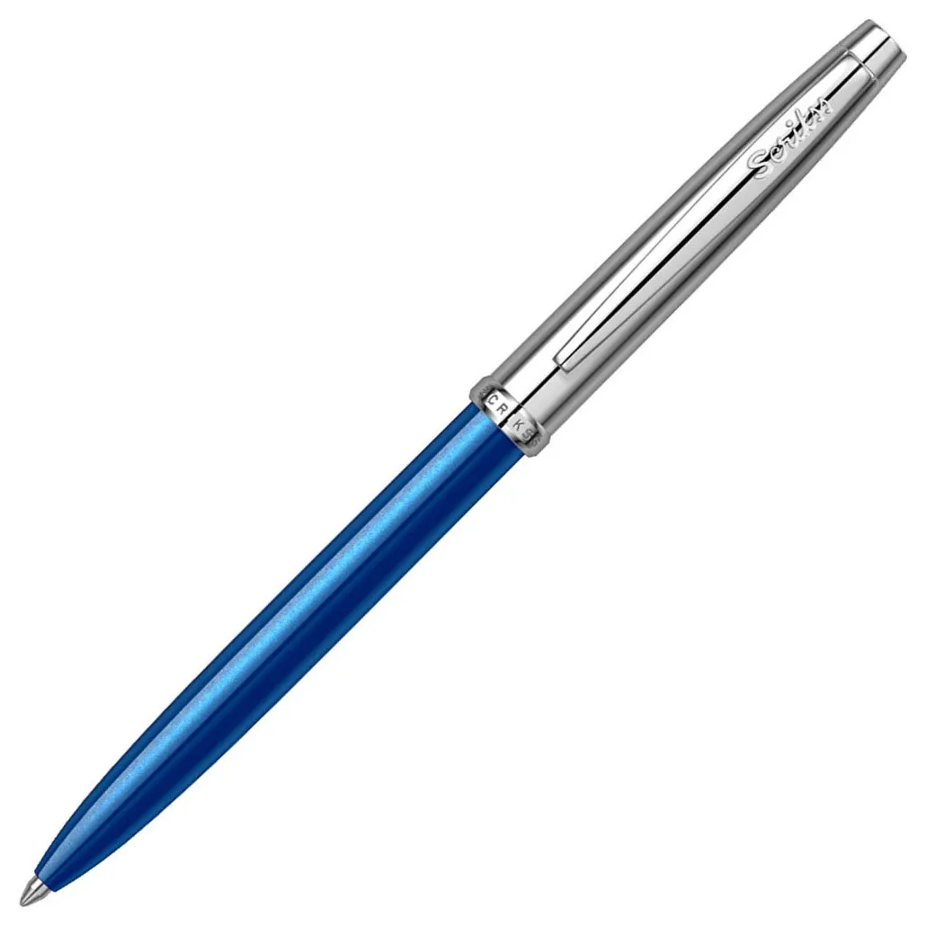 Scrikss 108 Sky Glossy Blue Chrome CT Ballpoint Pen