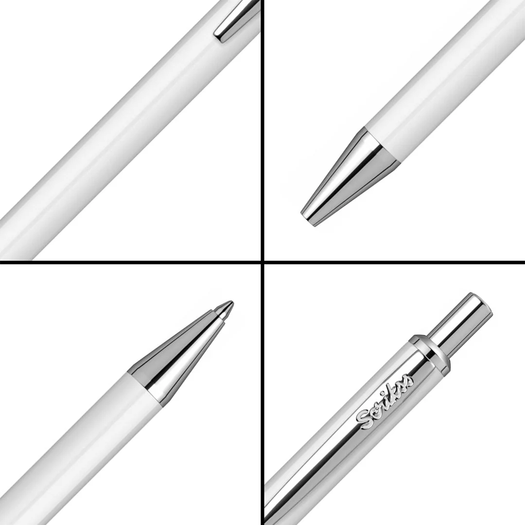 Scrikss Vintage 304 White-CT Ballpoint Pen