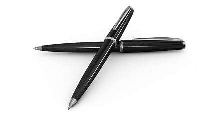 Scrikss Ball Point Pen Black ABS Body Click Mechanism Vintage 33