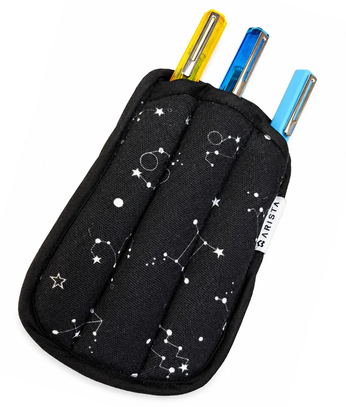 ARISTA FABRIC POUCH FOR 3 PEN CASE BLACK